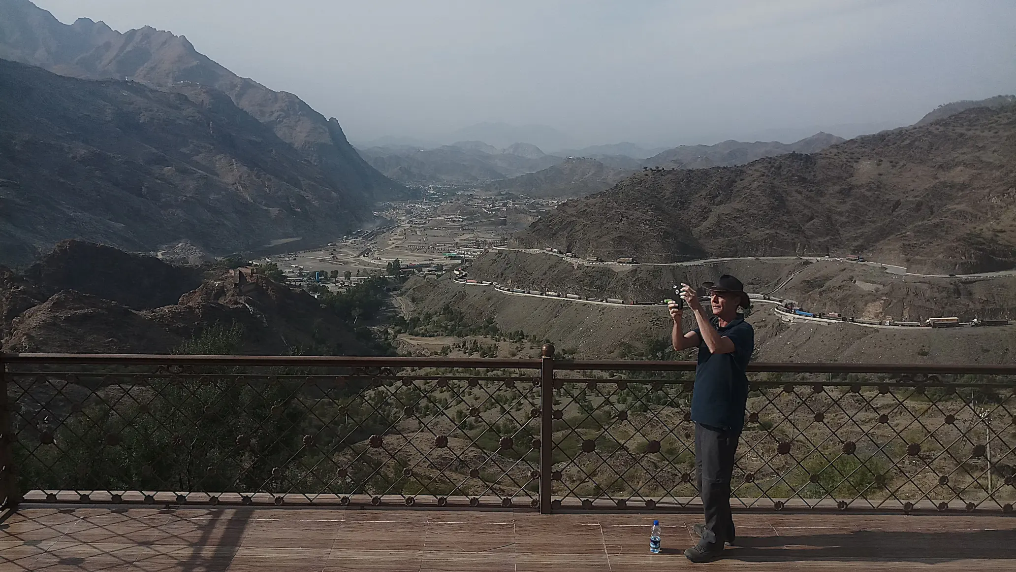 British tourist at Michni Post near Torkham in Khyber Pass