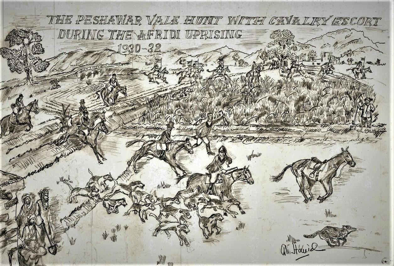 A realistic artists view of the terrain at Chillianwala battlefield