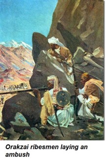 A realistic artists view of the terrain at Chillianwala battlefield