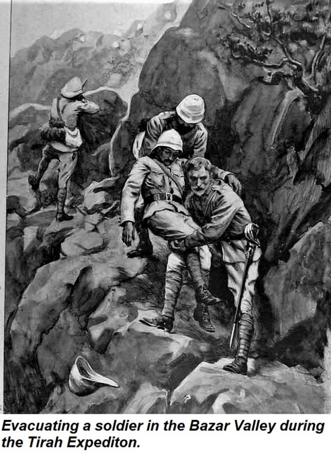 A realistic artists view of the terrain at Chillianwala battlefield